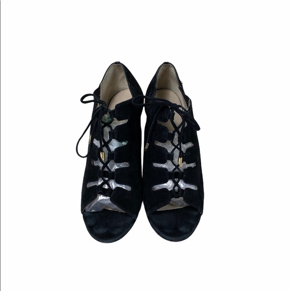 Calvin Klein 9.5 black lace up heels - Picture 2 of 9